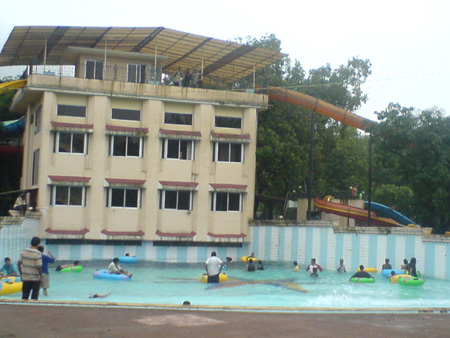 The wave pool at the resort The wave pool at the resort